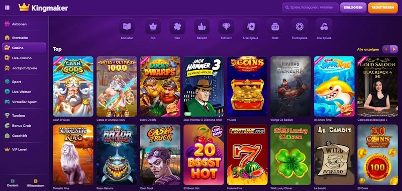 Glück im Kingmaker Casino - Ein Online Casino für Deutsche Spieler, kingmaker casino app